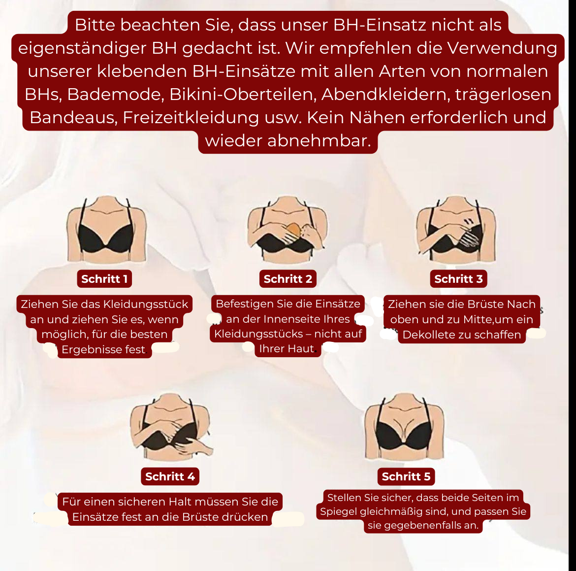 1 Set LiftEase – wiederverwendbar klebe Push-Up